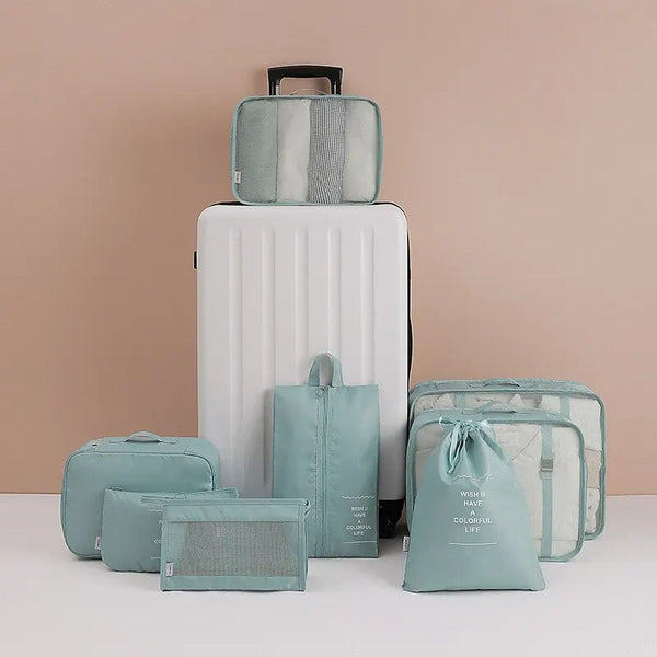 Organizador de bagagem portátil para malas - Kit 8PCS